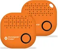 musegear Schlüsselfinder mit Bluetooth App aus Deutschland I Maximaler Datenschutz I orange 2er Pack I Für iOS & Android I Schlüssel Finden