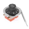 sourcing map Temperaturschalter Kapillar Thermostat NC AC 250 16A 30-80 C für Backofen Kühlschrank Heizung