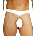 Atixo String Männer-String mit Clip-Verschluss Herrenstring aus Tüll weiß