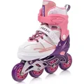 meteor ROX Inlineskates Kinder Inliner Rollschuhe Roller Blades Quad Skates Kinder Inlineskates L 38-41 rosa - Rosa - 38-41