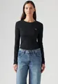 Levi's® Langarmshirt ESSENTIAL HM LS TEE mit Logo Stickerei, CAVIAR