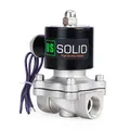 U.S. Solid 3/4" G 12 V DC Edelstahl Magnetventil Direktgesteuert für Wasser Luft Gas Öl NC Stainless Steel Solenoid Valve