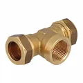 T-Stücke mit Innengewinde/Kupferrohre und Weichstahlrohre/Temperaturbeständigkeit für Solar-, Klima- und Heizungsanlagen (IG 18 mm x 3/4 Zoll x 18 mm)