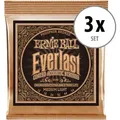 Ernie Ball 2546 Everlast Coated Phosphor Bronze Medium Light 3x Set