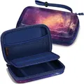 FINTIE Tasche für Nintendo 2/3 DS XL, Nintendo 3DS / LL Konsole - Tragetasche Aufbewahrungstasche Transporttasche mit Spielkartenhaltern und Haltegurt, Die Galaxie