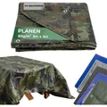 Plane Tarpaulin Khaki 3x4 m, 80 g/m, Abdeck-, Olive/Tarnung, mit Ösen