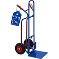 Stahlrohr-Sackkarre RAGNAR mit klappbarer XXL Schaufel, Treppenrutsche & pannensichere PolyurethanBereifung | Traglast 250kg  | HxBxT 117x62,5x62cm...