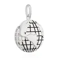 16,8mm Kettenanhänger Welt 925 Silber Atlas Schmuckanhänger glanz Amulett Unisex