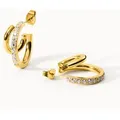 PURELEI Double Glitter Ohrringe mit Zirkonia Steinen