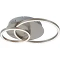 LED Deckenleuchte in Stufen Dimmbar Memoryfunktion 30W silber Metall Briloner - Silber