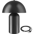 tectake Akku-Tischlampe, Schwarz, Metall, 25x34x25 cm, CE, Lampen & Leuchten, LED Beleuchtung, LED-Tischleuchten