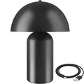 Kleine Retro-Tischlampe Kade, dimmbar  Tischleuchte Retroleuchte schwarz B-Ware