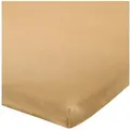 Erwin Müller Spannbettlaken Topper-Spannbettlaken "Freising", Jersey, Gummizug: Rundumgummi, (1 Stück), Elasthan-Jersey-Stretch Uni beige|braun 120-130 cm x 200-220 cm