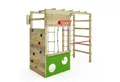 FATMOOSE Klettergerüst CleverClimber – Klettergerüst mit Kletterwand & Basketballkorb, (Multifunktionaler Kletterturm mit Kletternetz, Strickleiter & Reckstange, extrem witterungsbeständig mit 10 Jahren Garantie), für abwechslungsreichen Spielspaß