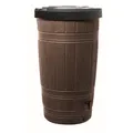 Regentonne Regenfass Holzoptik mit Deckel Azuro 265 l braun Regenwasserbehälter