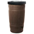 Regentonne Regenfass Holzoptik mit Deckel Azuro 265 l braun inkl. Kunst. Hahn