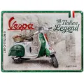 Nostalgic-Art Retro Blechschild, 30 x 40 cm, Vespa – Italian Legend – Geschenk-Idee für Roller-Fans, Original Lizenzprodukt (OLP), aus Metall, Werkstatt-Deko im Vintage Design, Blechschilder Sprüche
