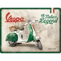 Vespa Roller Italian Legend Nostalgie Blechschild 40 cm NEU shield