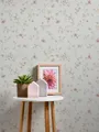 A.S. Création Vliestapete Maison Charme Vliestapete Blümchen-Muster florale Tapete Creme, strukturiert, Strukturmuster, (1 St), Mustertapete floral in Blumen-Optik Weiß Grün Schlafzimmer Küche