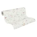A.S. Création Maison Charme Vliestapete mit floralem Muster Blümchen 0,53 x 10,05 m – Creme, Grün, Bunt – Blumentapete Made in Germany – 937701