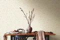 Blumentapete im Landhausstil mit Blüten Muster, bunt, weiß