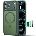 ESR für iPhone 17 Pro Hülle mit Kamerasteuerung Capture Button, Kompatibel mit Magsafe, Magnetische Handyhülle für iPhone 17 Pro Case, Zertifizierter Militärschutz Starke Stoßfest, Matt Grün