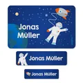 Striefchen® Schuletiketten mit Wunschname | Motiv: Astronaut | Einschulung