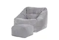 icon Sitzsack Riesen Sessel aus Cord Flauschig „Natalia" mit Hocker (Spar-Set, 1 x Sitzsack-Sessel, 1 x Fußhocker), Sitzsack XXL, Made in Germany, für Erwachsene & Kinder, für Wohnzimmer