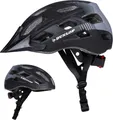 Dunlop Fahrradhelm mit Licht Verstellbar von 55 bis 58 CM Größe M LED-Beleuchtung 3 Lichtmodi Schwarz