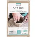 GLOREX 6 8075 201 - Soft Ton weiß 1000 g, natürlicher, lufthärtender Ton ohne Brennen, besonders weich und geschmeidig - Weiß