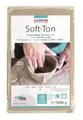 Soft-Ton weiß 1000g Tonmasse Softton töpfern modellieren 1kg Modelliermasse NEU