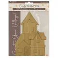 Stamperia - Crafty Shapes for Scrapbooks, Albums, Cards, Bullet Journals and More, Decorate with Papers and Paint, Perfect for Hobbies, Crafts, and Gifting (Silent Sea, House Landscape)
