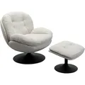 KARE Sessel mit Hocker STANFORD
