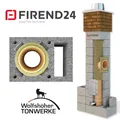 Schornstein Bausatz 1xZ h 8m d 180mm Keramik Kamin Esse Massiv 50x36 A