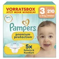 Pampers Premium Protection Größe 3, 210 Windeln, 6kg-10kg, unser Nr. 1 Haut- und Auslaufschutz