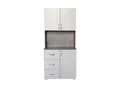 HTI-Living Küchenschrank Weiß/Beton Blanca