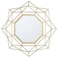 Beliani Wandspiegel, Gold, Metall, Achteckig, 60x60x4 cm, Spiegel, Wandspiegel
