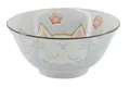 Tokio Japan Design Katzen Schalen Kawaii Cat Tayo Schüssel Black Green Blue & Pink | Nippon Porzellan Ramen Reis Nudel Suppen Dessert Bowl | süße Katzenschälchen (Floral Cat 15x7cm 500ml Blue)