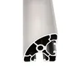 SCHMIDT systemprofile 2000mm Aluminium Profil 40x40mm Nut 8 Eckprofil Rund eloxiert 4040 Alu Konstruktionsprofil Aluprofil 2m