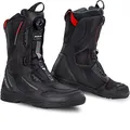 SHIMA STRATO Motorradstiefel Herren und Damen - Motorrad Wasserdicht Stiefel Tourenstiefel Schuhe Männer Leder Schwarz (Herren, Vented, 41)