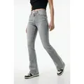 ONLY Bootcut-Jeans ONLBLUSH MID WAIST FLARED DNM REA1099 mit dezentem Used-Look grau L
