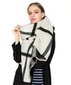 Alleza Damen Schal XXL Schultertuch karierter Deckenschal Halstuch Karo Scarf...