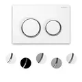 Betätigungsplatte GEBERIT OMEGA20 für 2-Mengenspülung, verschiedene Varianten (Ausführung: mattchrom/glanzchrom/mattchrom)