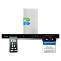 KKT KOLBE Dunstabzugshaube 60 cm | Wandhaube | Umluft | Abluft | Edelstahl | schwarzes Glas | WLAN | Nachlaufautomatik | SensorTouch Bedienung | FLAT6006ED