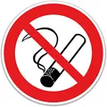 15 Stück Rauchen verboten Aufkleber Ø 7cm Sticker mit UV Schutz Warnzeichen für Außen-und Innenbereich Rauchverbot Schild