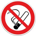 15 Stück Rauchen verboten Aufkleber Ø 7cm Sticker mit UV Schutz Warnzeichen f...