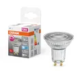 Osram Lamps Superstar Reflektorlampe für GU10-Sockel, klares Glas, Kaltweiß (4000K), 230 Lumen, Ersatz herkömmliche 35W-Leuchtmittel, dimmbar, 1-er Pack, 4058075797666, Clear