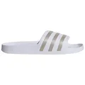adidas - Adilette Aqua - Sandalen UK 13 | EU 48,5 grau/weiß