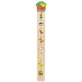 Bieco Messlatte Bauernhof | Skala 0,65-1,5m | Messlatte Holz Kinder | Wand Holz Dekoration | Maßband Körper | Kinder Messlatte Holz | Holz Meter | Wandtattoo Kinderzimmer Tiere | Messlatte Kind