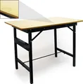 Wiltec Werkbank 100 x 60 x 76 cm klappbar, Werktisch faltbar, linierter Arbeitstisch bis 150 kg belastbar, Werkstatteinrichtung aus Stahl und Holz
